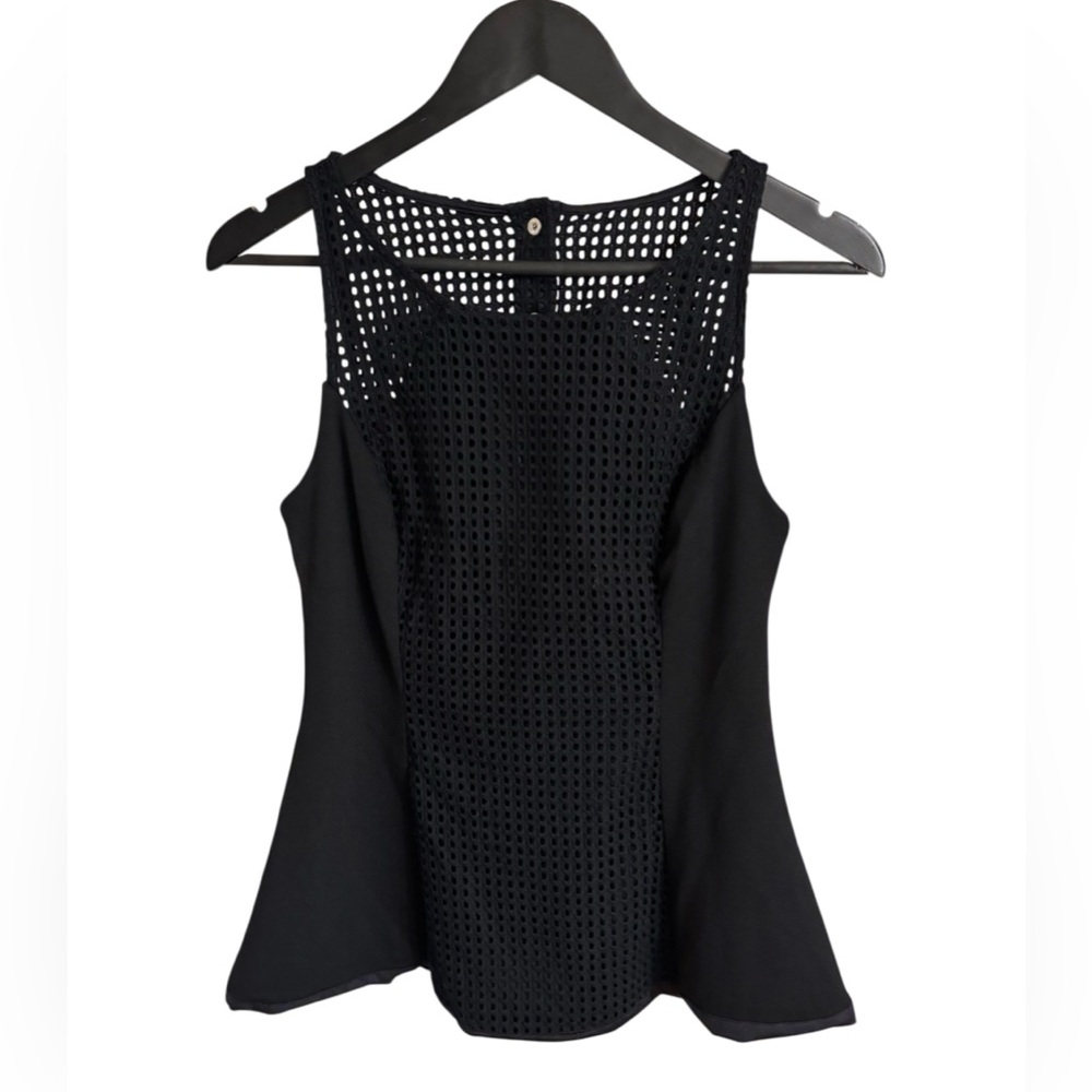 Guess Perforated Peplum Top